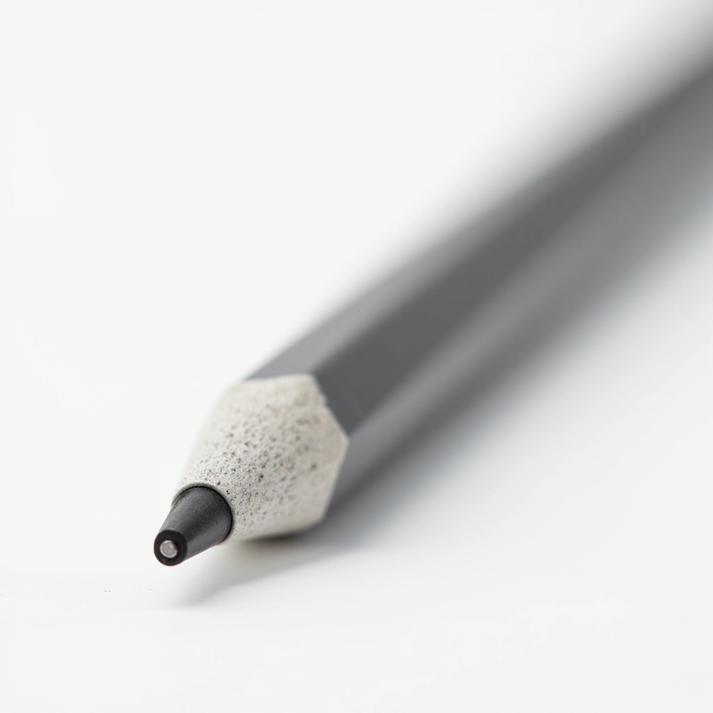 Close-up detail of ergonomic rubberized grip section on mechanical pencil showing textured surface and metal barrel transition